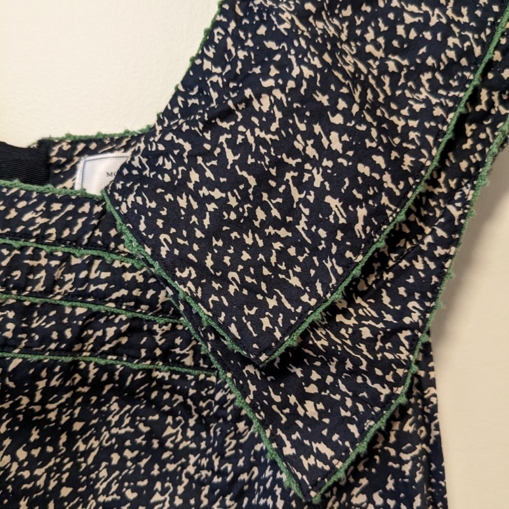 Anthropologie Moulinette Soeurs Cotton Shift Dress Black, Cream & Green Size 2 - Picture 10 of 16